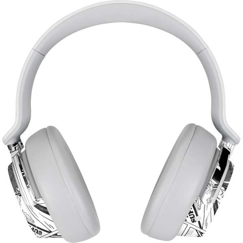 DC Comics Superman Comic Pattern Logo in Red Surface Headphones Skin